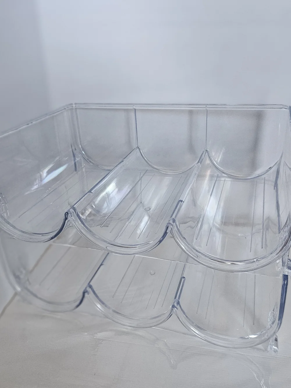 Clear Stackable Wine Bottle Organizer Rack - Home Storage